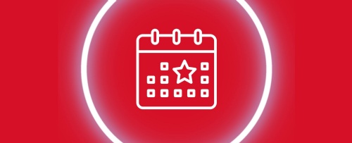 White icon vector of a calendar 