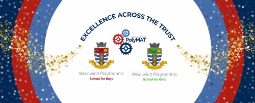 trust, boys and girls school logos with the text 'excellence across the trust'
